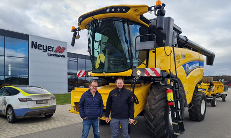 Neuer Mähdrescher für Familie Häberle