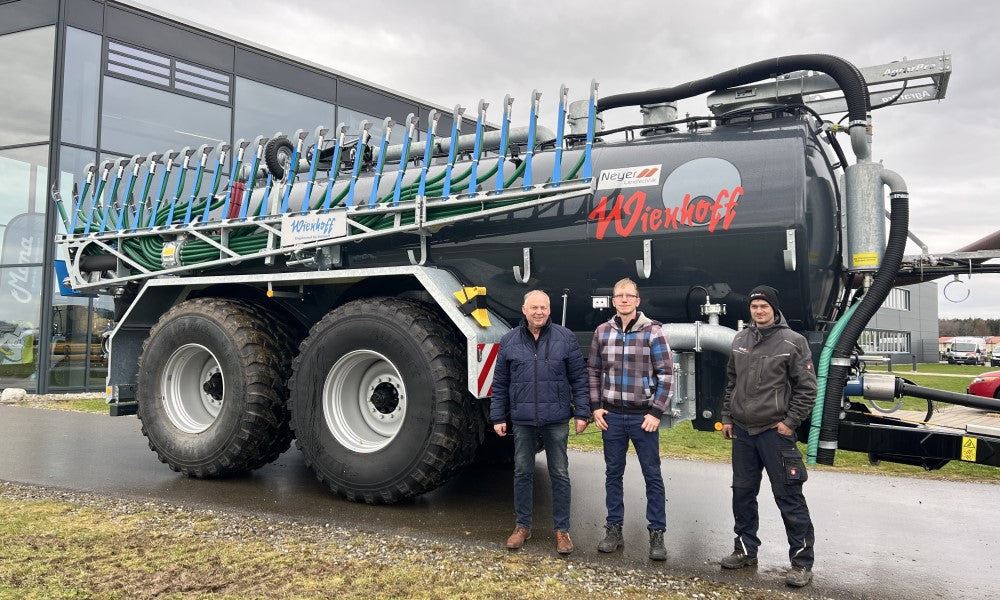 Ein neues Güllefass für einen Biogas und Ackerbau Betrieb