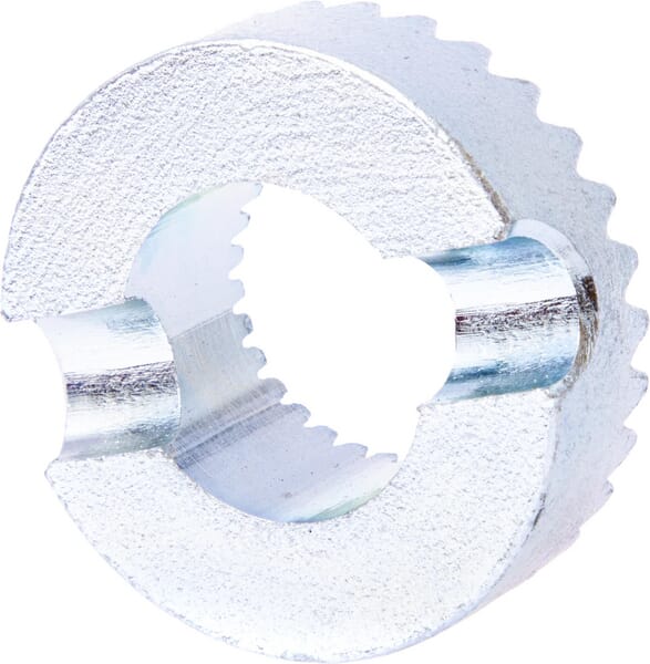 Toothed washer for LUV button