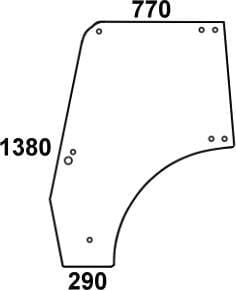 KRAMP Türglas komplett 001077180N