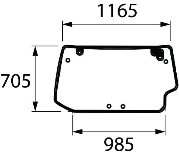 KRAMP Heckscheibe oben 00121438030N