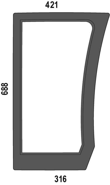 KRAMP Frontscheibe unten 00205768010N