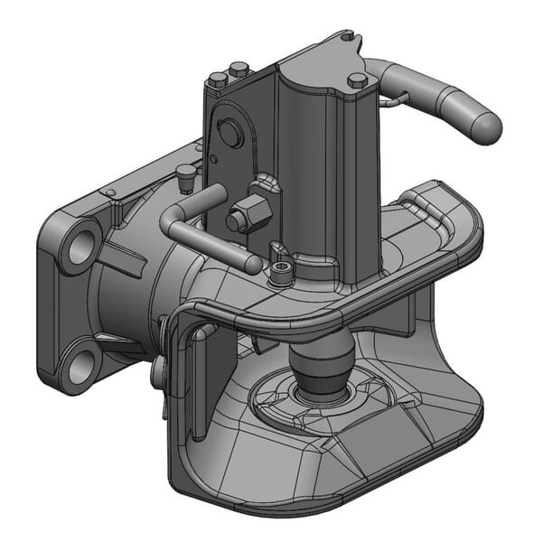 KRAMP Anhängerkupplung mit Flansch 140x80mm M20 CH-I (Ø38mm) F1 051413121A02