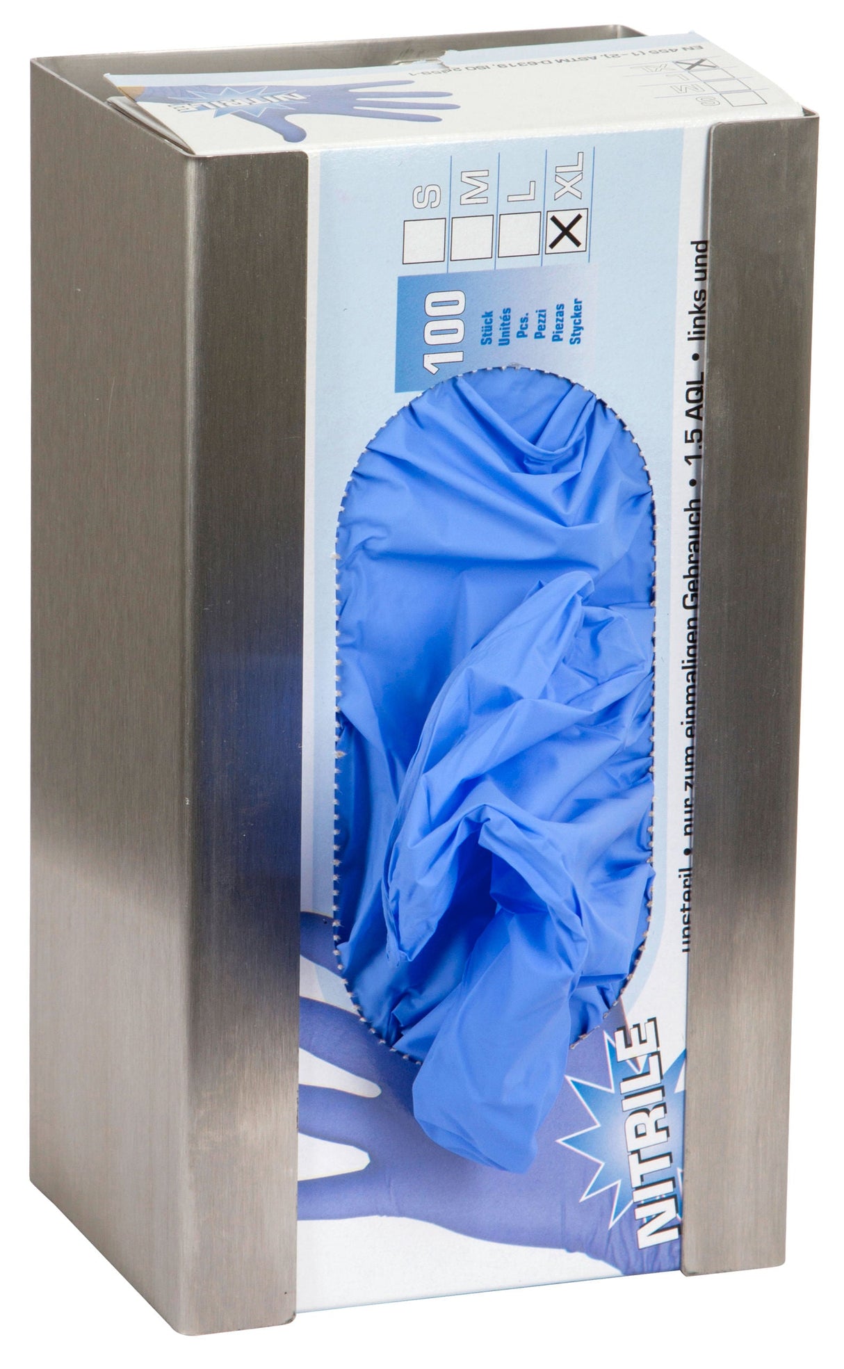 Kerbl Wandhalter für Einmalhandschuhe aus Edelstahl, mit Feder - 15339