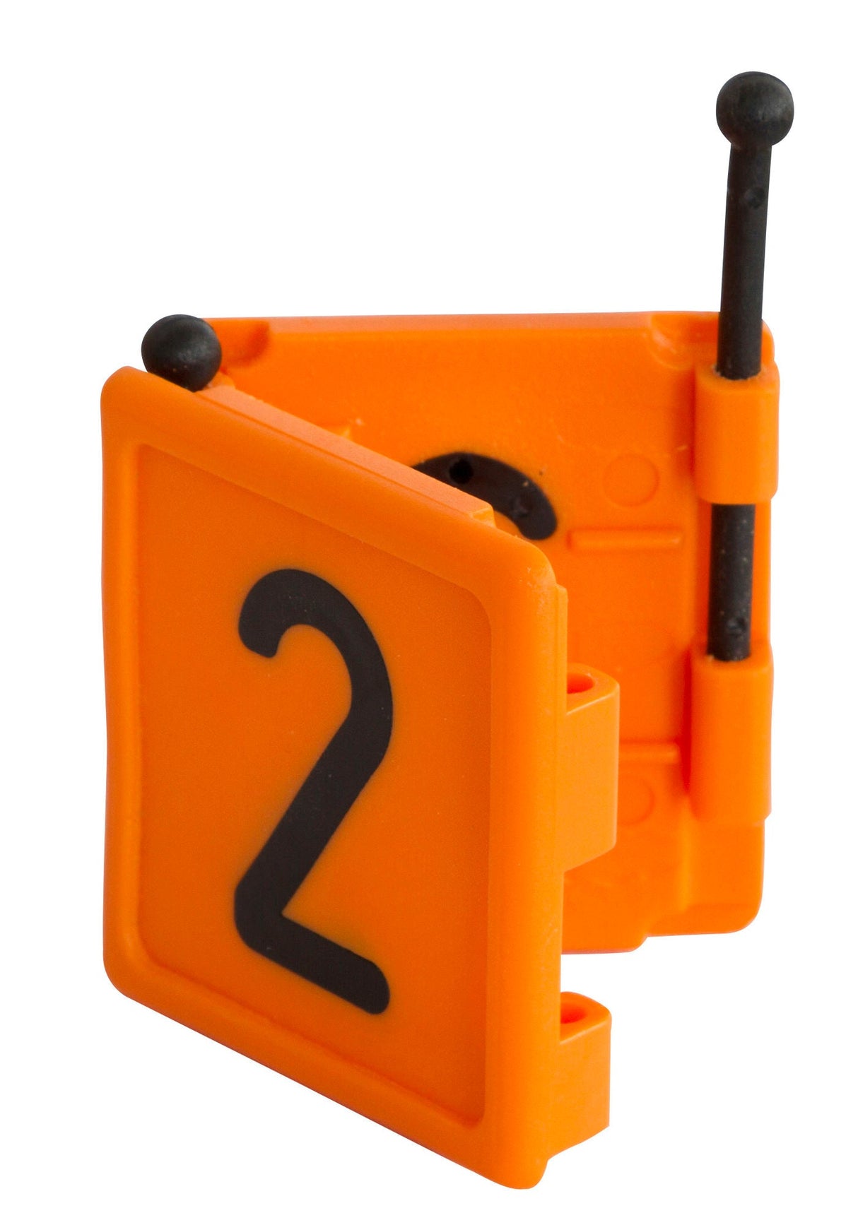 Kerbl Halsbandnummer DUO, 1-stellig Nr. 2 orange 1 Stück 209422