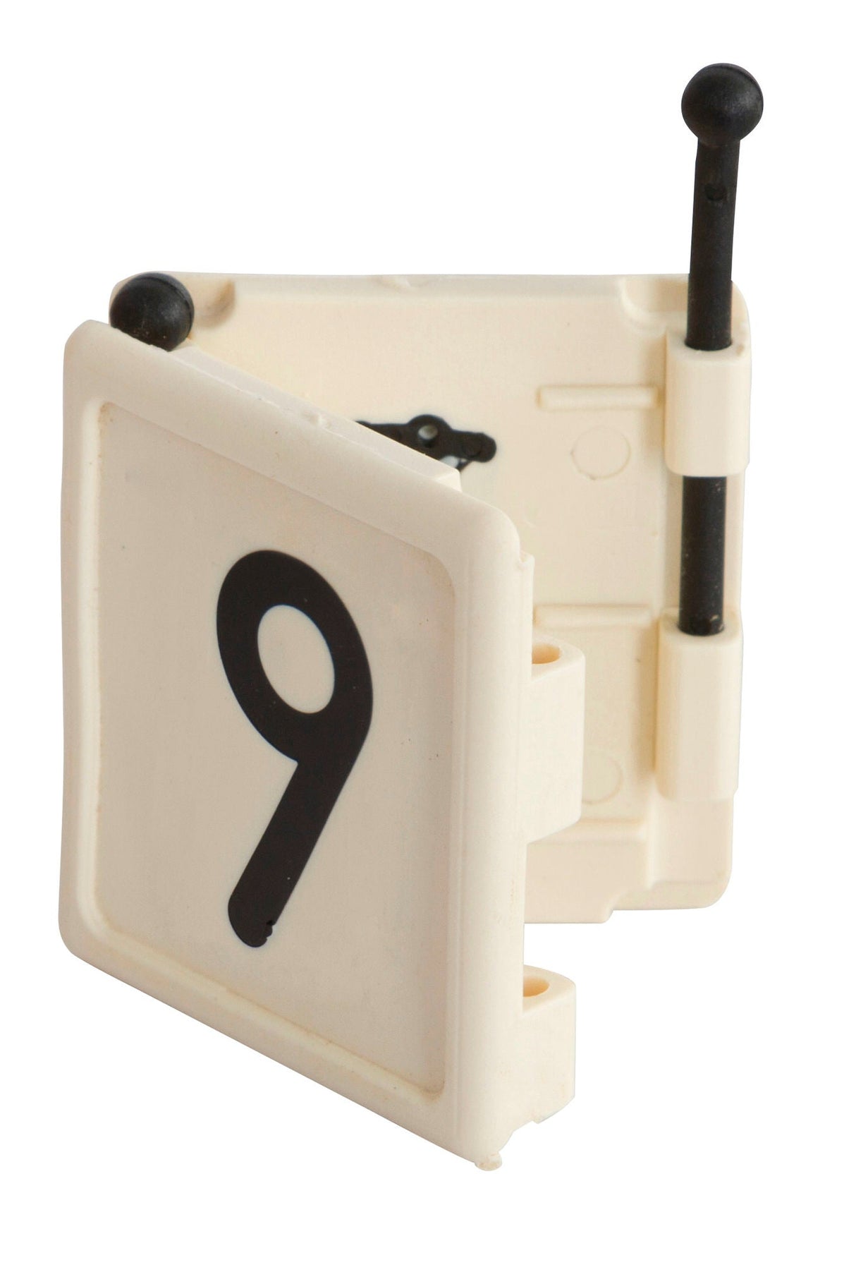 Kerbl Halsbandnummer DUO, 1-stellig Nr. 9 weiß 1 Stück 209429