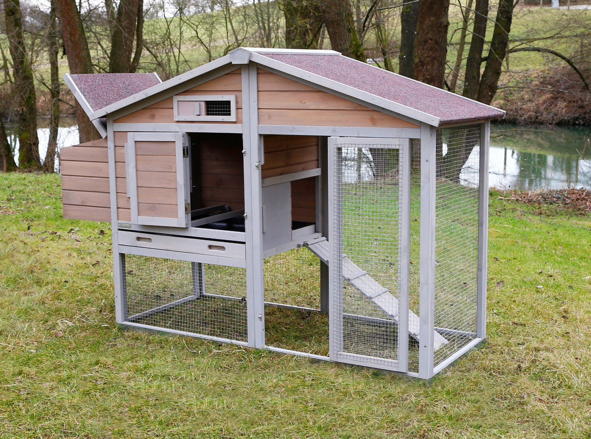 Kerbl Hühnerstall Bonny m. Metall- rahmen am Boden 181x65x118cm 81713