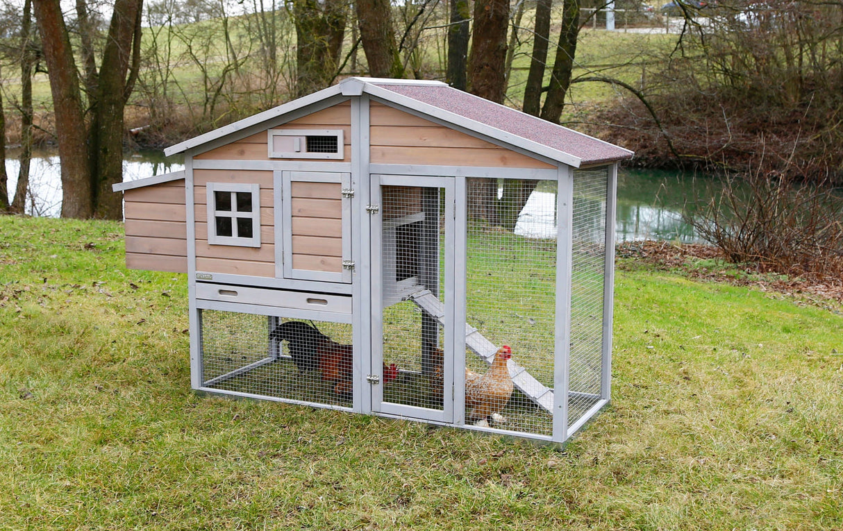 Kerbl Hühnerstall Bonny m. Metall- rahmen am Boden 181x65x118cm 81713