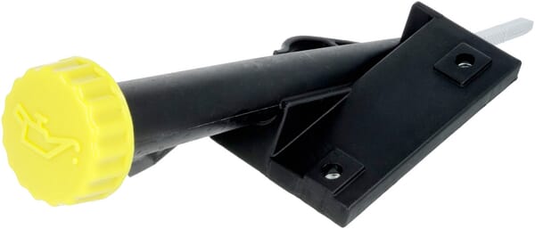 Oil cap with dipstick