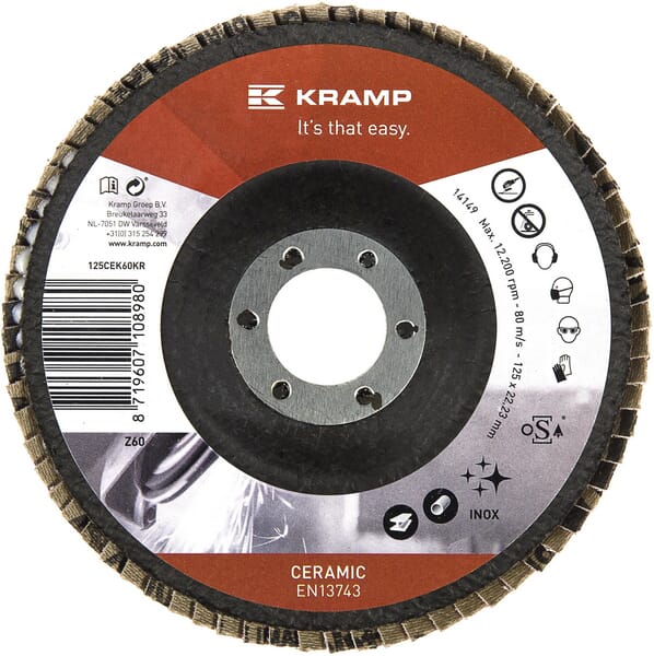 KRAMP Lamellensch Keramik 125mm K60 - 10 Stück 125CEK60KR