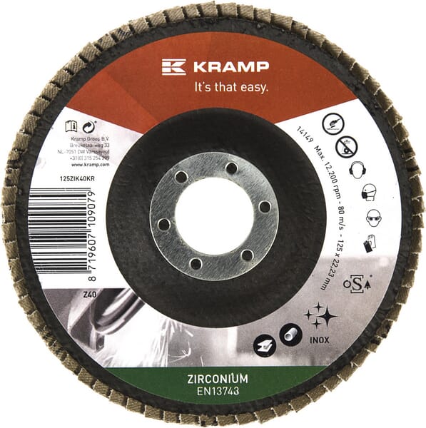 KRAMP Lamellensch Zirkon. 125mm K40 - 10 Stück 125ZIK40KR