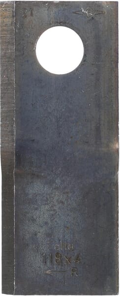 Mower blade right 118x48x4 mm, bore Ø 19 mm, suitable for Fella - 25 pieces