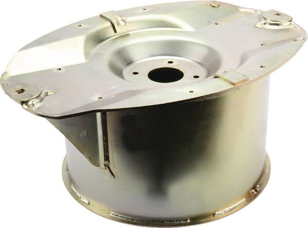 Mowing disc with drum