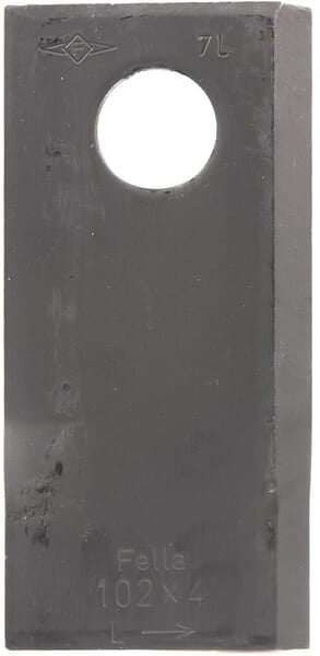 AGCO Mähmesser links 102x48x4 mm, Bohrung Ø 19 mm, geeignet für Fella - 25 Stück 140693