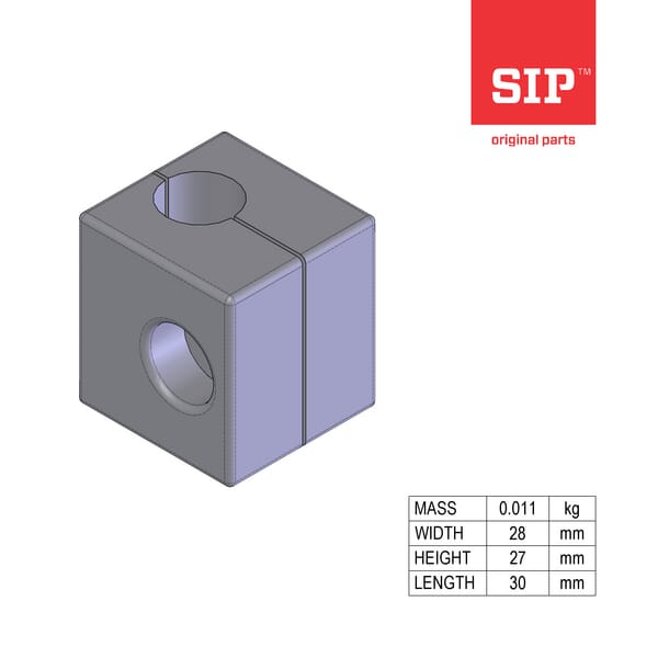 SIP.SI Rohrhalterung - Kunststoff 112 PPH 12mm 150726600
