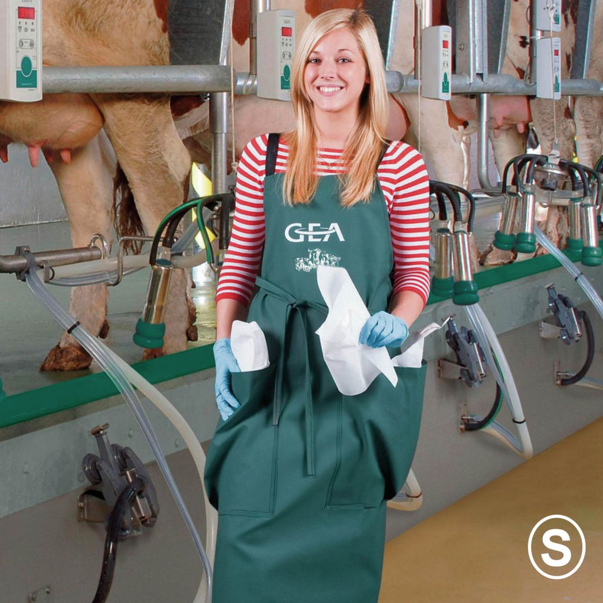 GEA Melkschürze, mit Taschen Größe S, 110x118cm - 7315-0680-000 (15616-GEA / 73150680000)