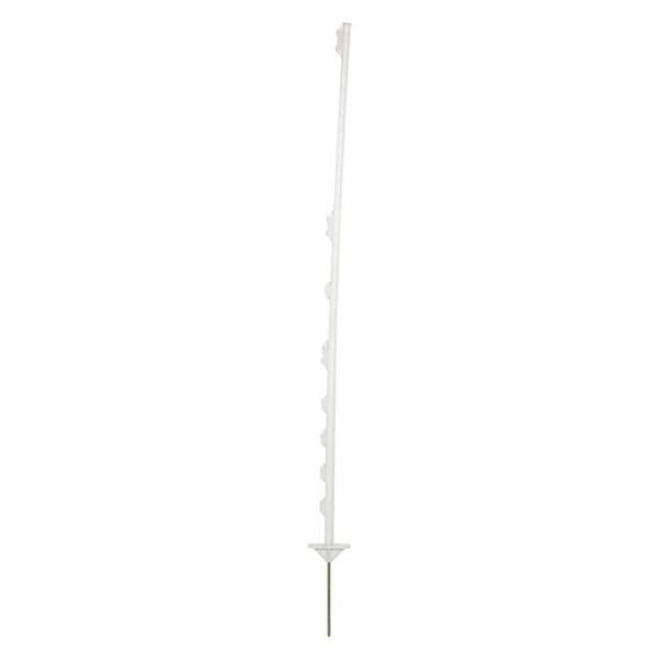 KRAMP Zaunpfahl, Polypropylen, Standard, 130 cm, weiß, DS (10 Stck) 1666204FA