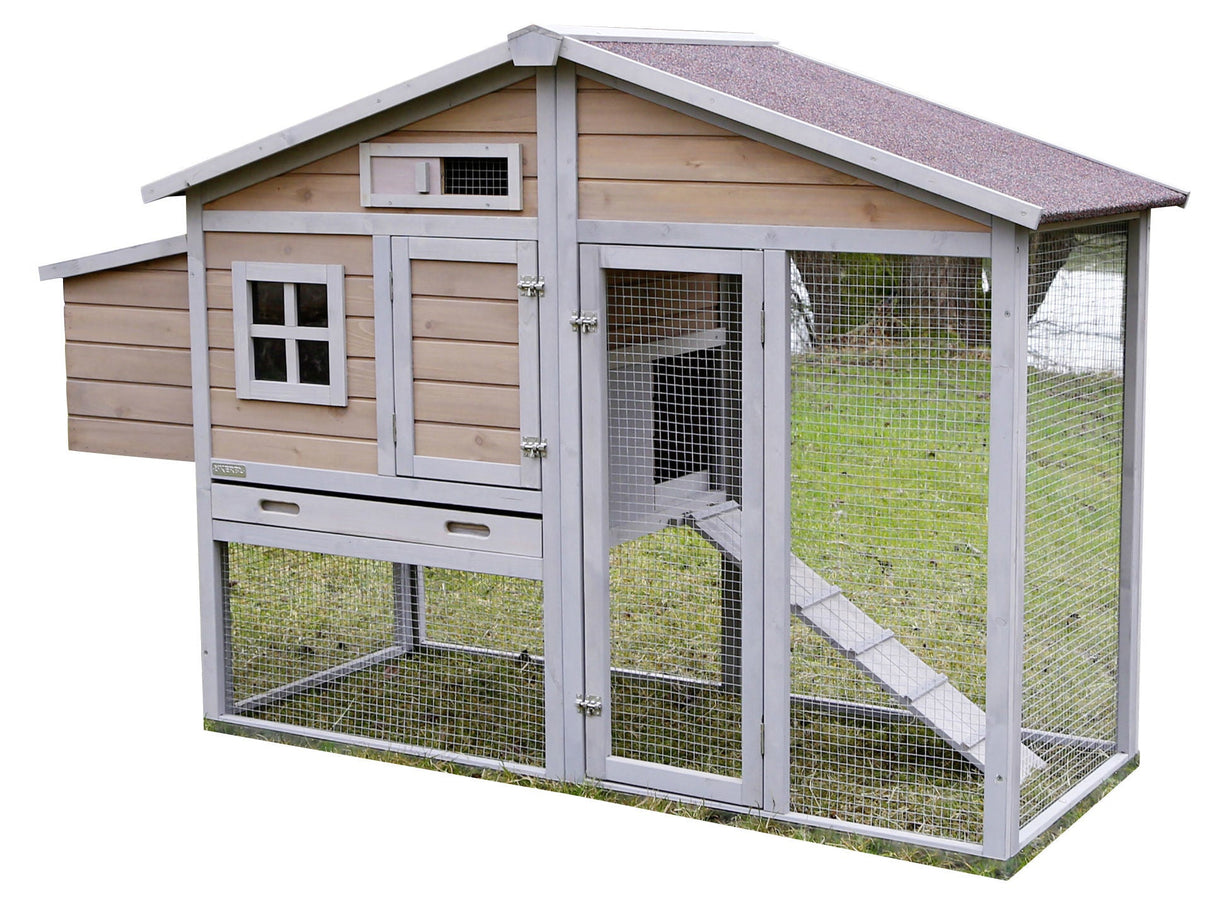 Kerbl Hühnerstall Bonny m. Metall- rahmen am Boden 181x65x118cm 81713