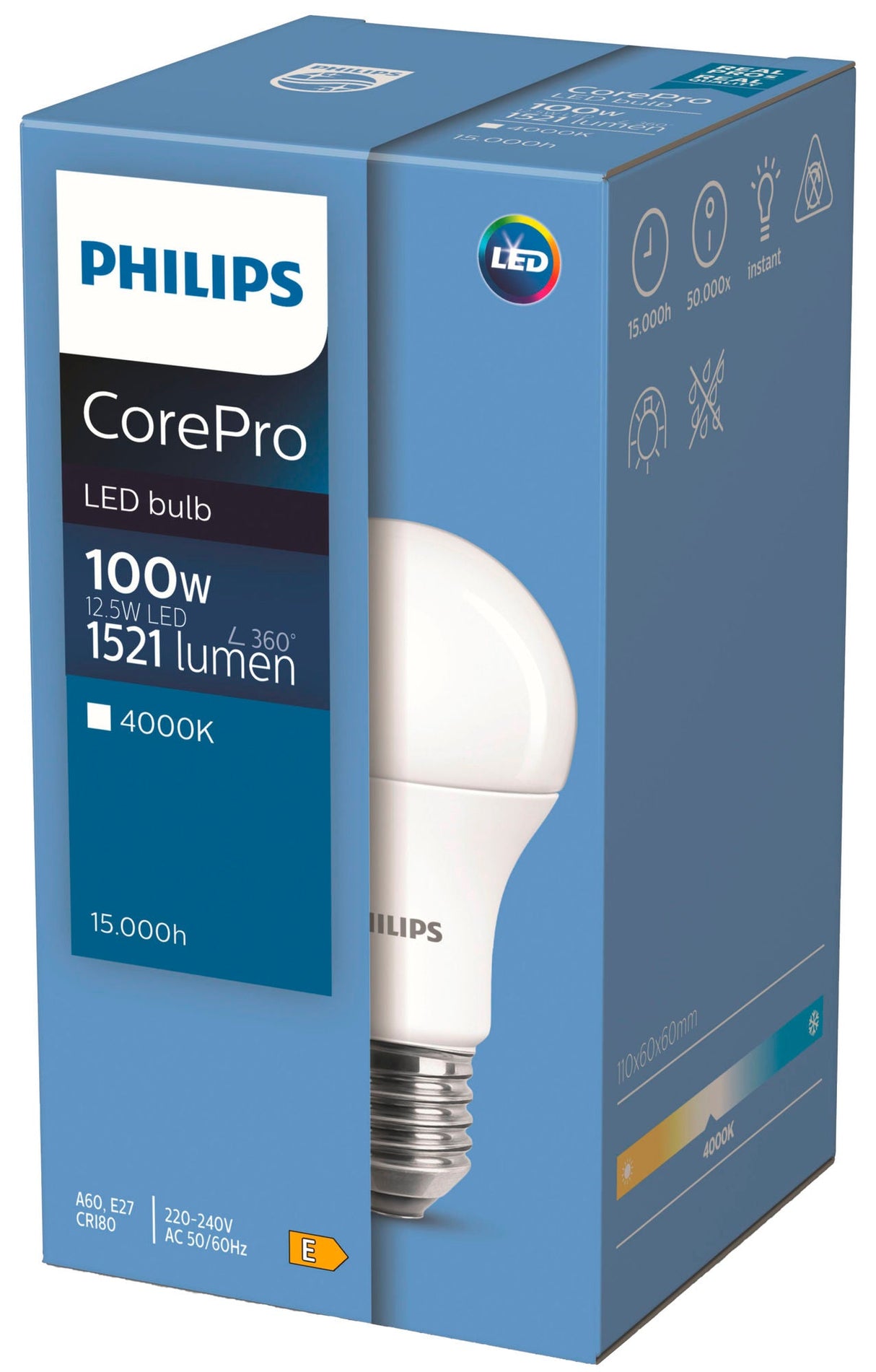 Philips LED-Birne E27 13W/100W CorePro matt 1521lm, 4000K 345965