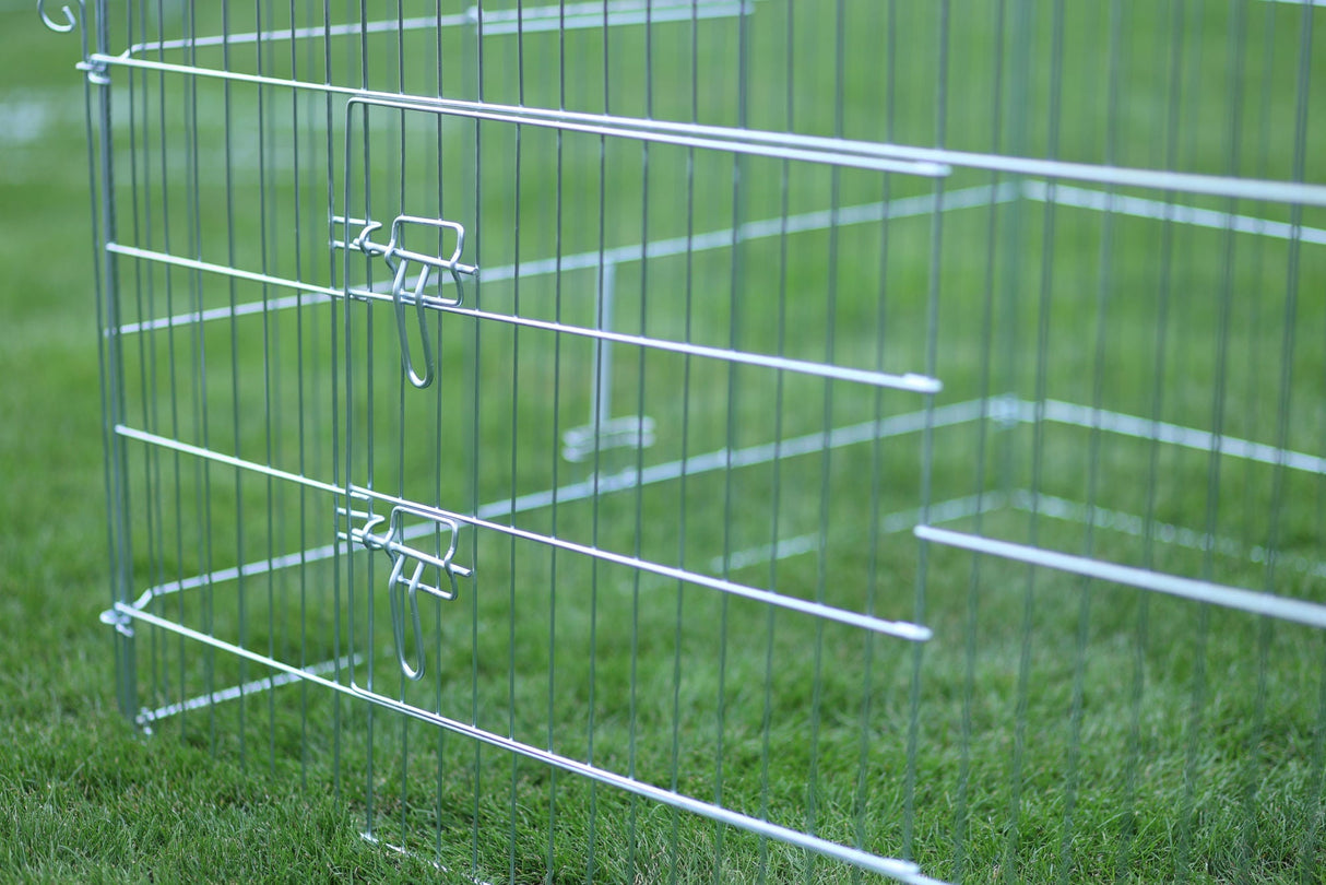 Kerbl Freilaufgehege, verzinkt, mit Sonnenschutz, 220x103x103cm 70345