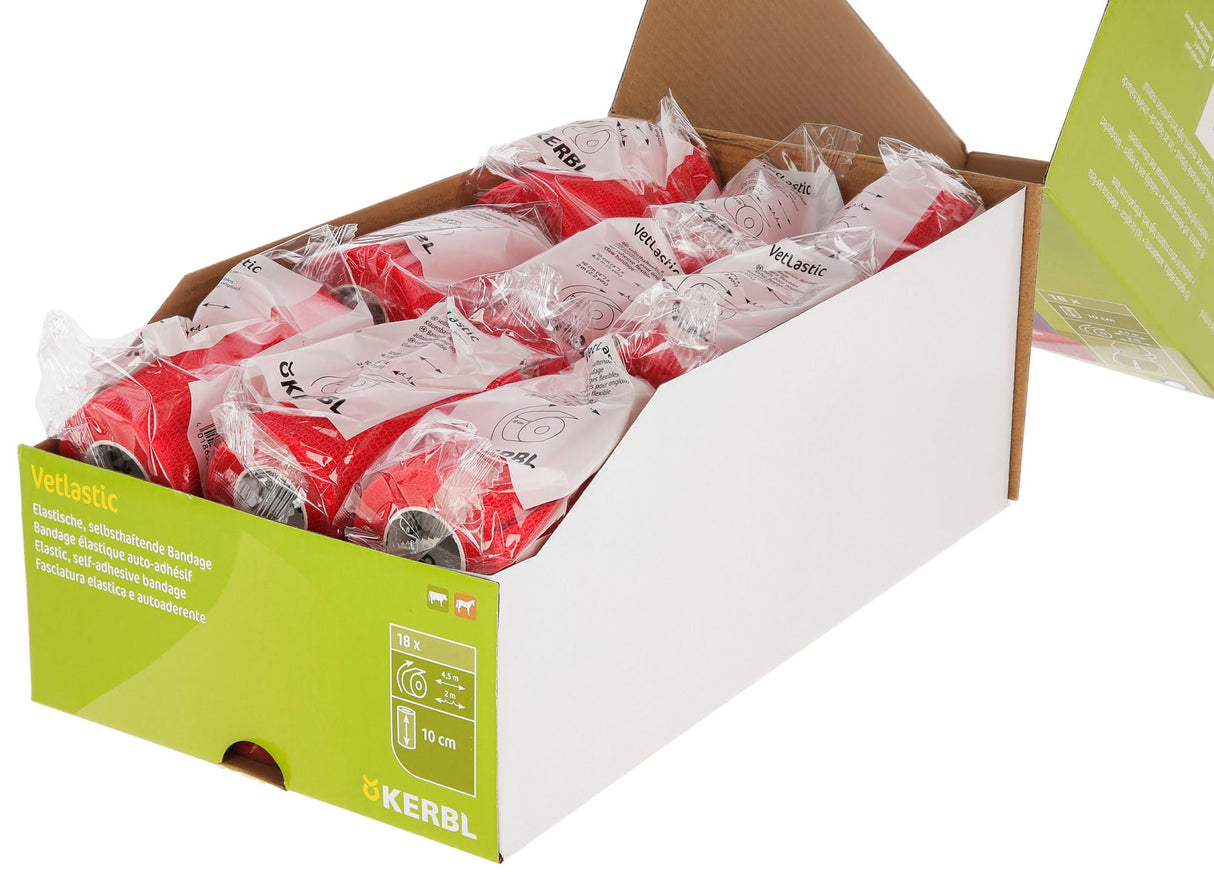 Kerbl Klauenbandage VetLastic selbsthaft. Bandage, rot 10cm 1676