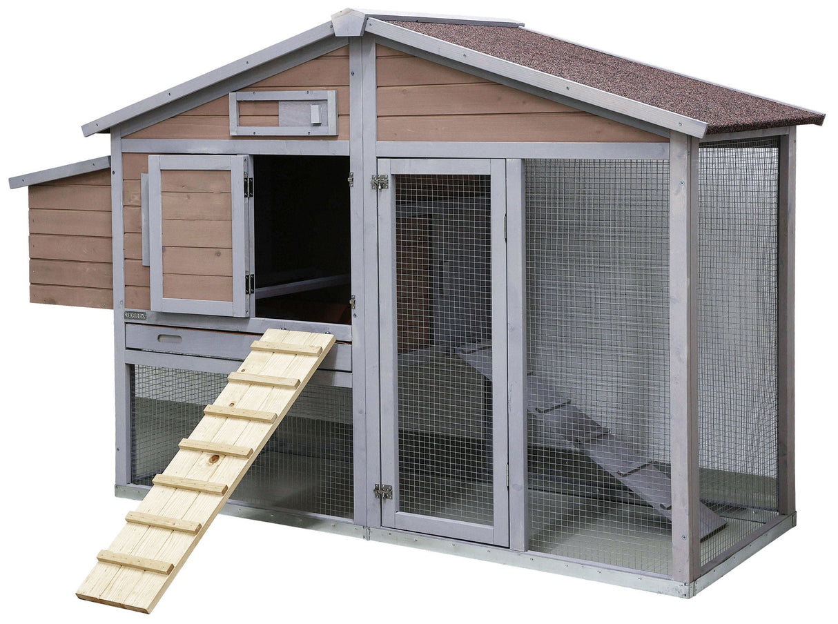 Kerbl Hühnerleiter aus Holz 75 x 18 x 3 cm - 73008