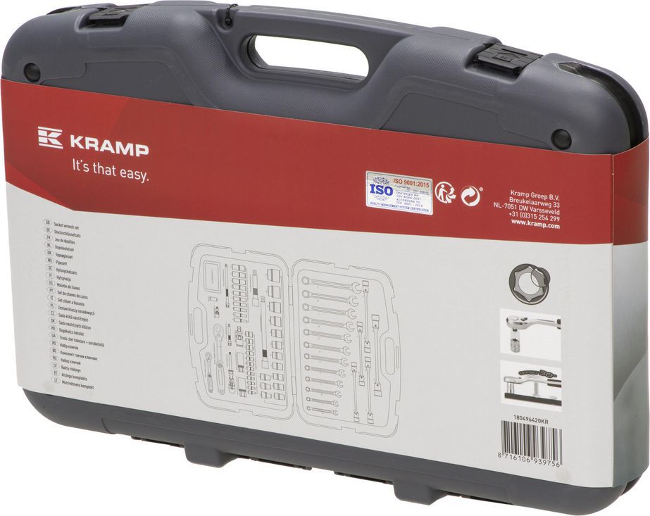 KRAMP Kombi-Steckschlüsselsatz 1/4" + 1/2" 96-teilig 180496420KR