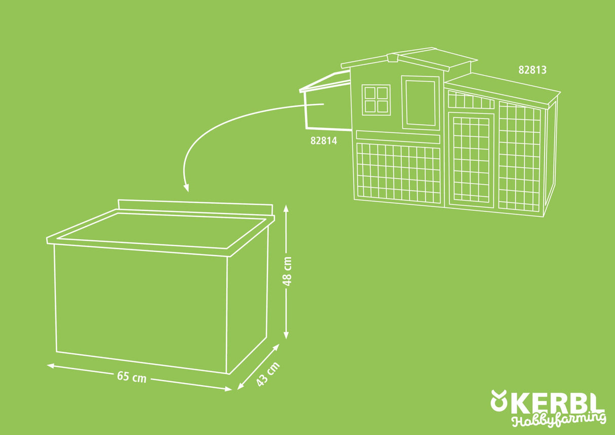 Kerbl Legenest zu Kleintierstall FORTUNA (82813)41x63x41cm 82814