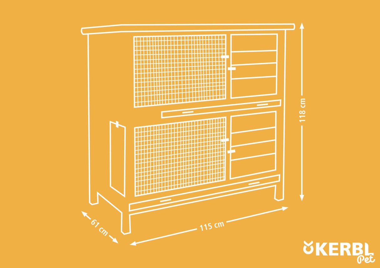 Kerbl Nagerhaus Appartement FLAT 115 x 61 x 118 cm 82835