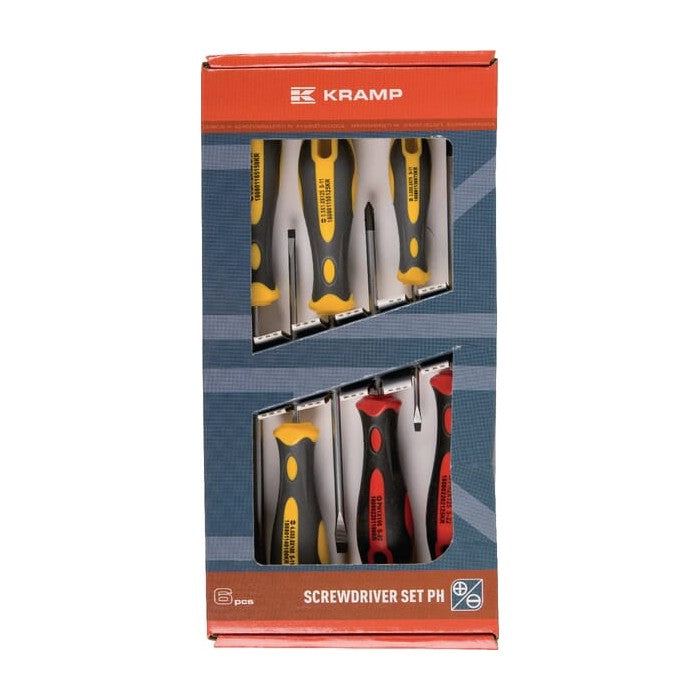 KRAMP Schraubendrehersatz Schlitz/Phillips 6-teilig 1808030106KR