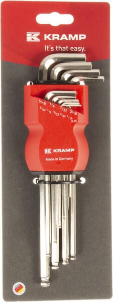 KRAMP Winkelschraubendrehersatz 0.05-5/16" 10-teilig 1809010060KR