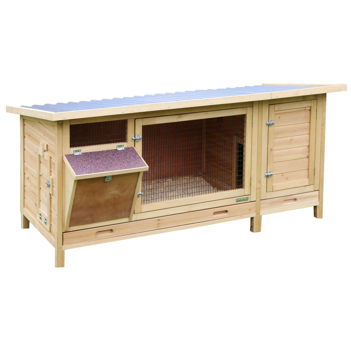 Kerbl Kaninchenstall XXL Vario mit Heuraufe 155x76x80cm 81709