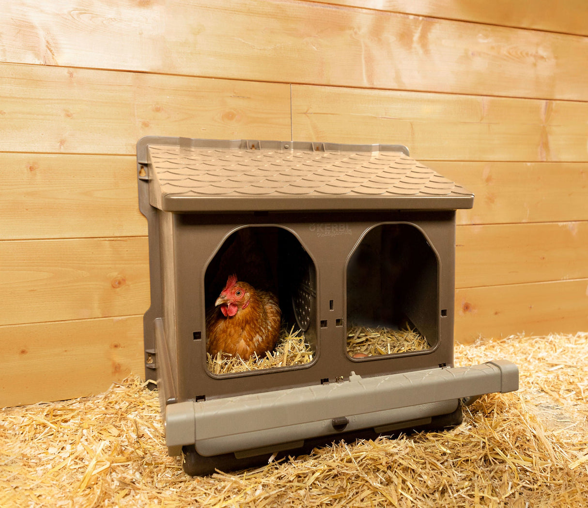 Kerbl Doppellegenest aus recyceltem Kunststoff, einzeln verpackt - 73146/1