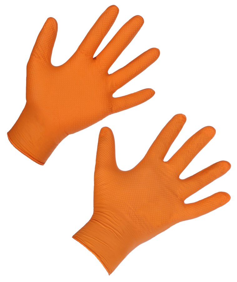 Kerbl Nitril Einmalhandschuh X-Grip 240mm, 50 St, Gr. M, orange - 153057