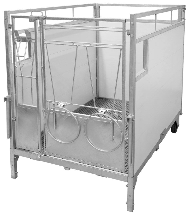 Kerbl Kälberbox groß Premium mit schwenkbarem Boden 160 x 100 cm - 14604