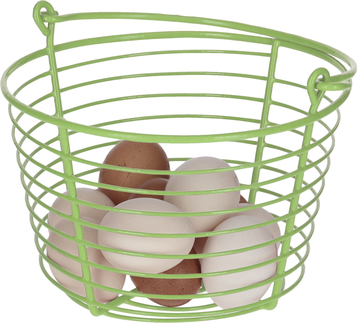 Kerbl Eierkorb aus Metall grün, Ø 21cm x 15,5cm - 73162