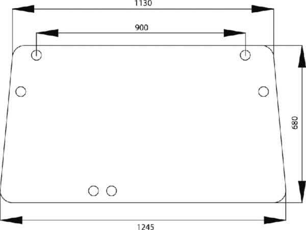 KRAMP Heckscheibe oben 1989731C1N