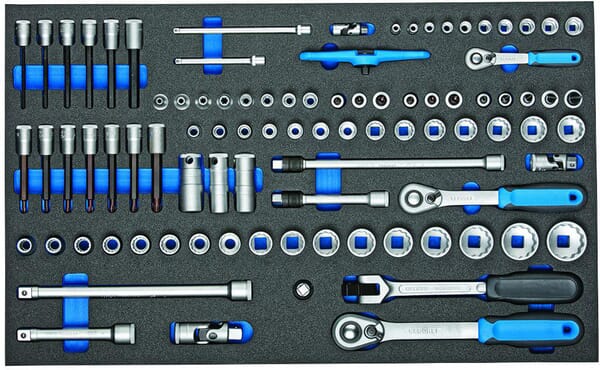 KRAMP Steckschlüssel-Satz 1/4"-3/8" 2005CT4U20GED