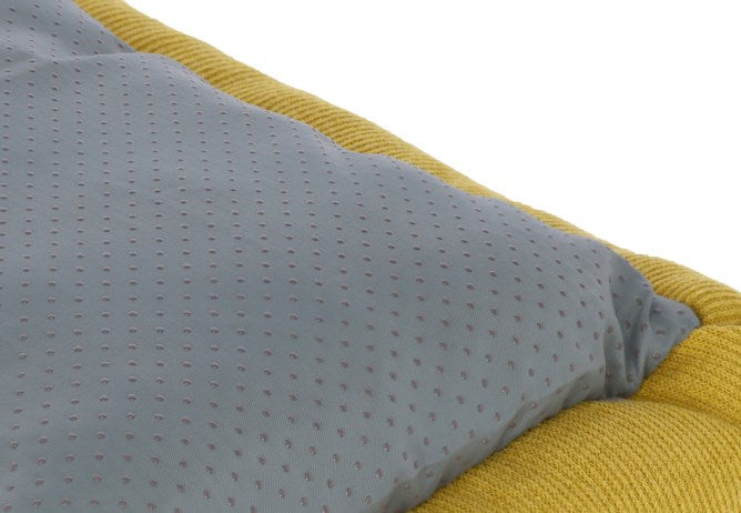 Kerbl Kuschelbett für Kleintiere, Hasen, Meerschweinchen, weiß/gelb, 36x32x7cm - 82839