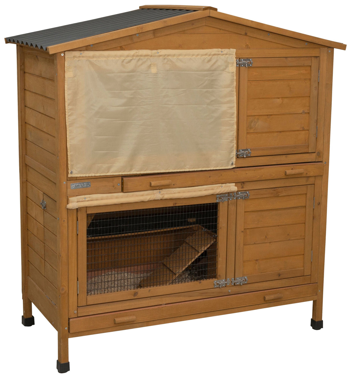 Kerbl Nagerstall Appartement Pro 118x61x130cm, Kunststoffdach - 81719