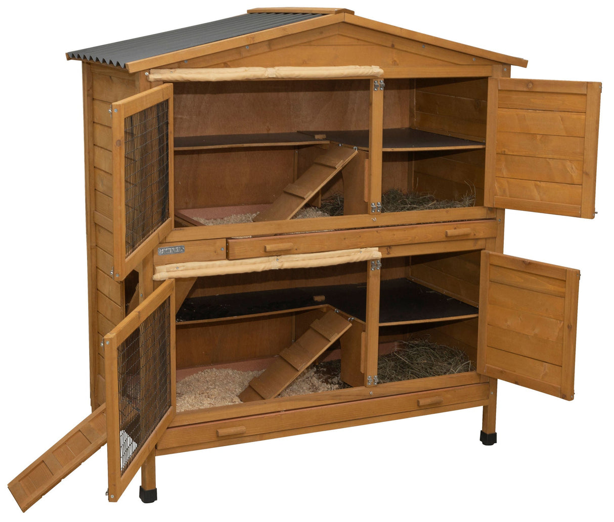 Kerbl Nagerstall Appartement Pro 118x61x130cm, Kunststoffdach - 81719