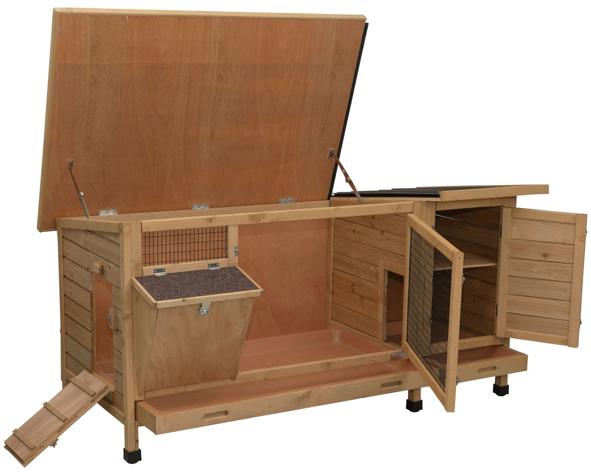 Kerbl Kaninchenstall XXL Vario mit Heuraufe 155x76x80cm 81709
