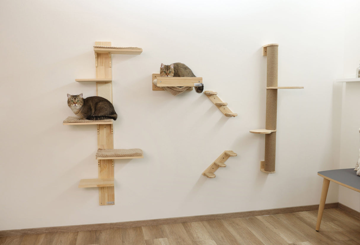 Kerbl Wandkratzbaum Timber für Katzen, natur/grau 1 Stück 81612