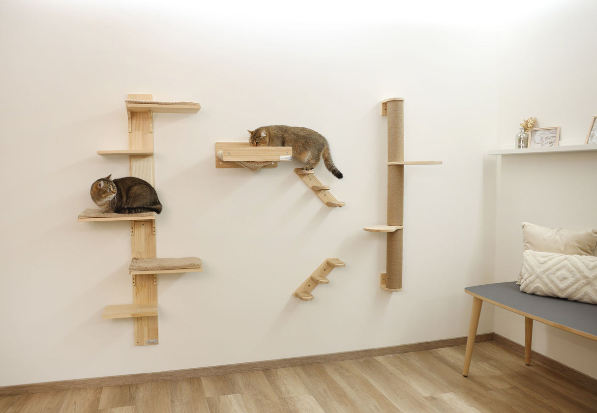 Kerbl Wandkratzbaum Timber für Katzen, natur/grau 1 Stück 81612