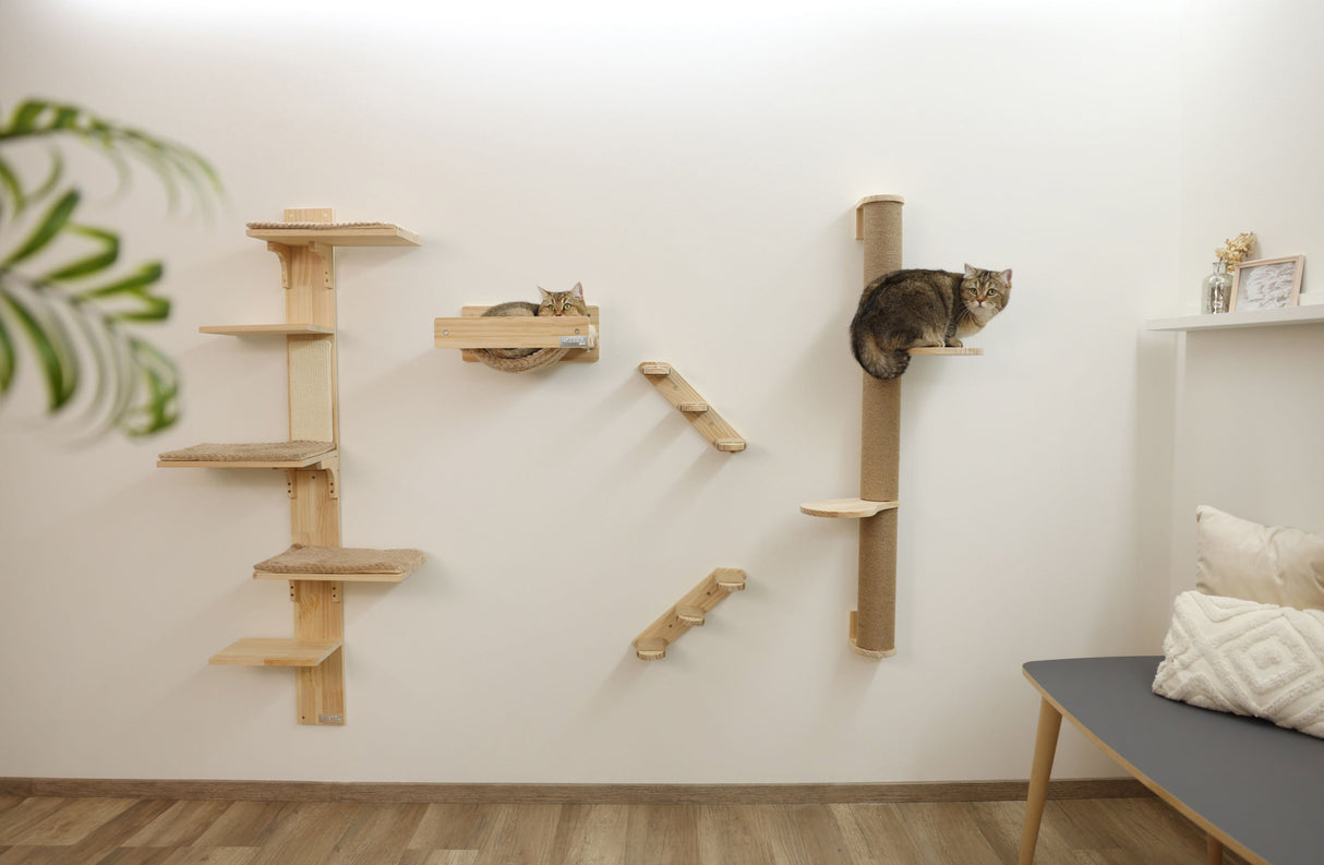 Kerbl Wandkratzbaum Timber für Katzen, natur/grau 1 Stück 81612