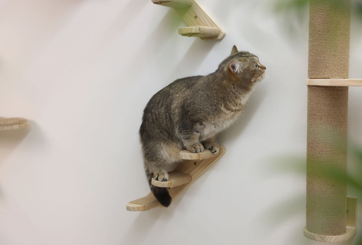 Kerbl Wandkratzbaum Timber für Katzen, natur/grau 1 Stück 81612