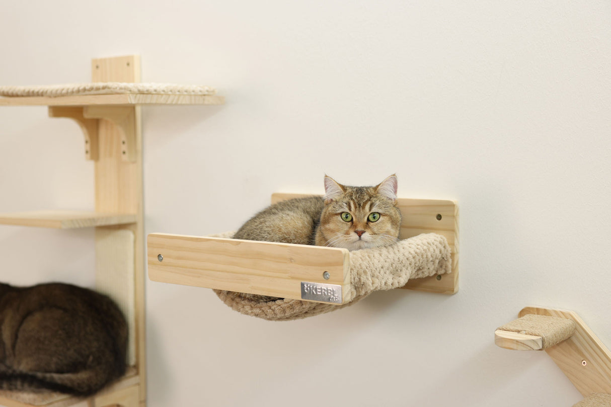 Kerbl Wandkratzbaum Timber für Katzen, natur/grau 1 Stück 81612