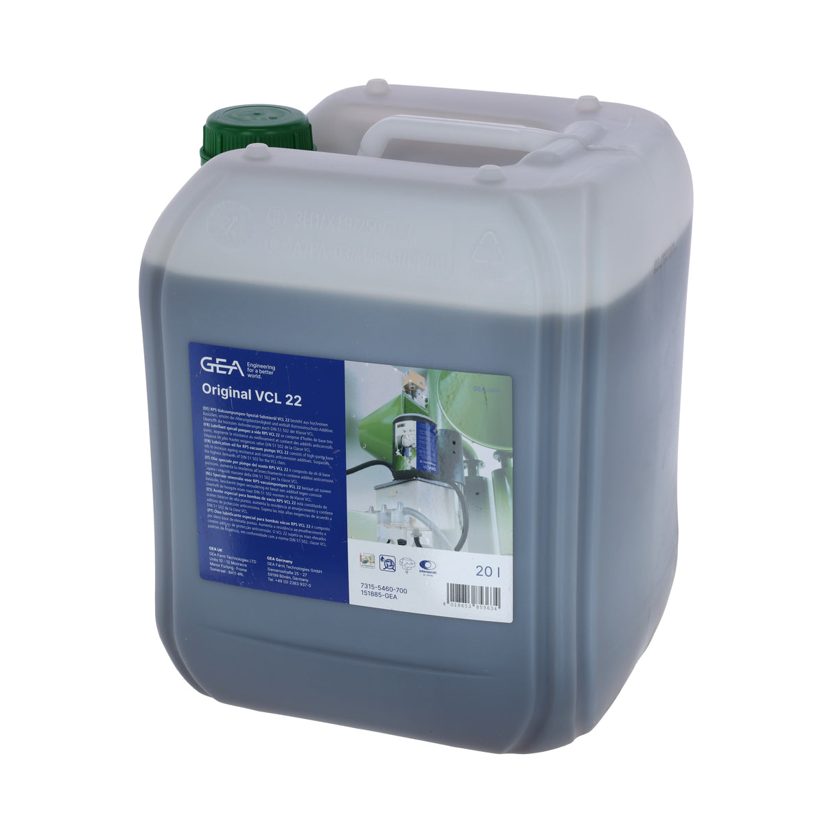 GEA VCL 22 Vakuumpumpenöl 20 Liter Kanister 7315-5460-700 (151885-GEA / 73155460700)