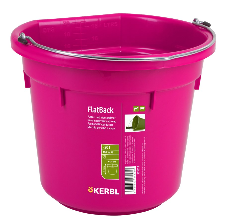 Kerbl FlatBack, pink, ca. 20ltr. Futter- u. Wassereimer Futter-u. Wassereimer - 323574