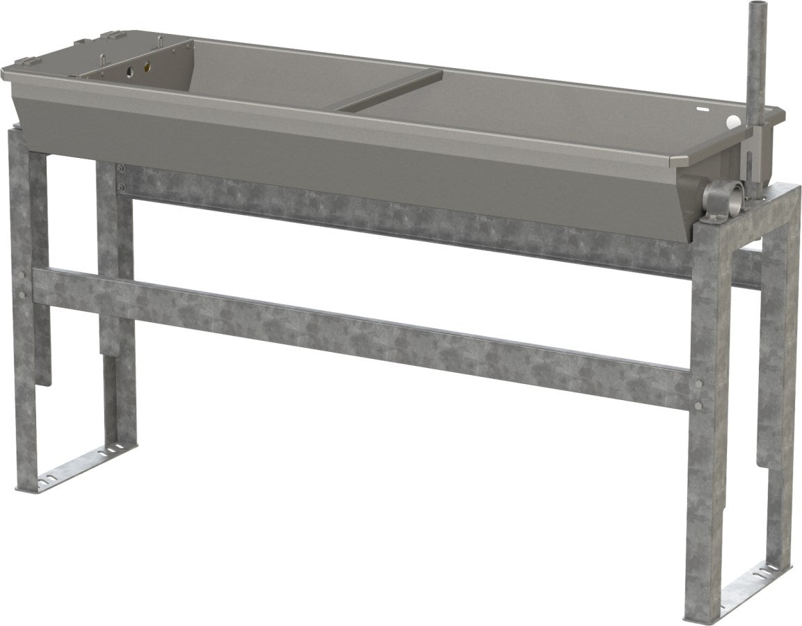 Kerbl Edelstahl Kipptränke 1,0m, Heizung 100W, zur Bodenmontage 1m, Heizung 100W, mit Bodengestell - 221173